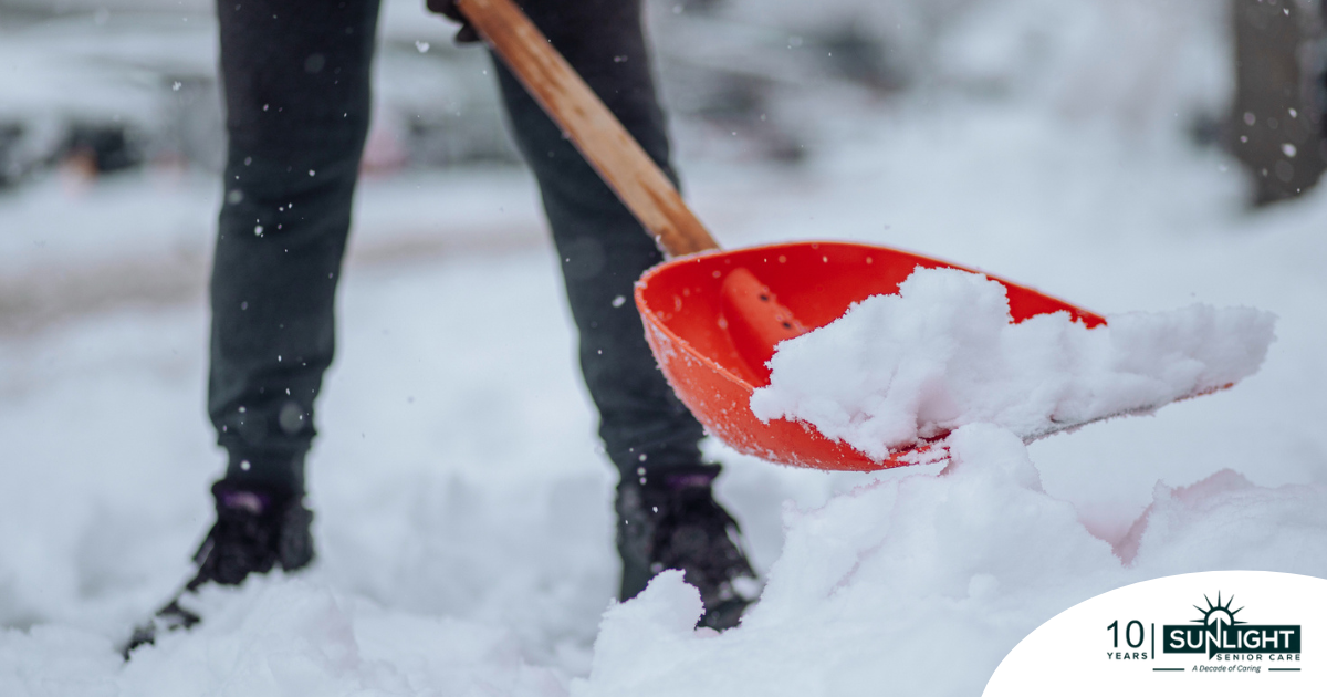 Elderly Home Care Tips include preventing snow and ice buildup